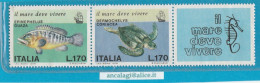 USATI ITALIA 1978 - Ref.0389D "SALVAGUARDIA DEL MARE" 2 Val. In Coppia Con Appendice - - 1971-80: Used