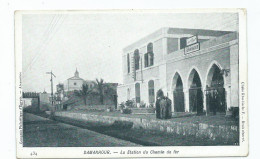 Railway  Postcard Damanhour . Egypt La Station Du Chemin De Fer Unused - Stazioni Senza Treni