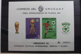 Uruguay Block 51 Mit 1630-1631 Postfrisch Fußball211 #SF554 - Uruguay