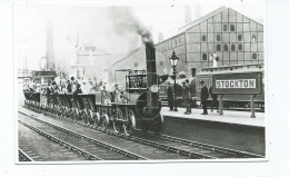 Railway  Postcard Station Stockton Reproduction Photo With Rocket. Taken 1941 - Stazioni Con Treni