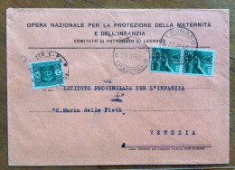 LUOGOTENENZA - LEGNANO OPERA NAZ. MATERNITA' E INFANZIA : TASSATA Con L. 2 A VENEZIA IL 28/10/46 - Marcophilie