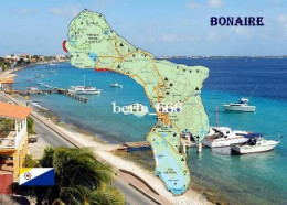 Bonaire Map View New Postcard * Carte Geographique * Landakarte - Bonaire