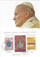 LIECHTENSTEIN. MAXICARD FIRST DAY. POPE JOHANNES PAUL II. 1985 - Maximum Cards