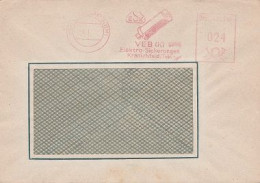 DDR Brief Mit Freistempel Kranichfeld Ilm 1954 Rot ESK VEB Elektro Sicherung - Machines à Affranchir (EMA)