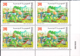 2003-Tunisie / Y&T 1485 - Les Parcs En Tunisie Faune ; Parc La Marsa - Bloc De 4 Coi Daté  4V / MNH***** - Protezione Dell'Ambiente & Clima