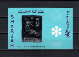 Sharjah 1971 Olympic Games Sapporo Silver S/s MNH - Invierno 1972: Sapporo