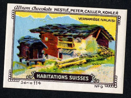 Nestlé - 114 - Habitations Suisses, Swiss Houses, Schweizer Häuser - 9 - Vernamiège, Valais - Nestlé