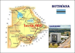 Botswana Country Map New Postcard * Carte Geographique * Landakarte - Botswana