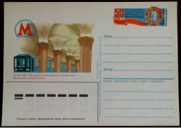 USSR 1985 50year Moscov Subwey Postcard - Russia