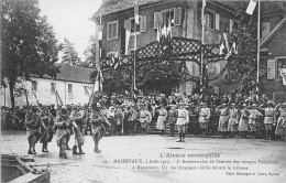 68-MASEVAUX- 5 AOÛT 1917 3eme ANNIVERSAIRE DE L'ENTREE DES TROUPES FRANCAISE A MASSEVAUX UNE DES DRAPEAUX... - Masevaux