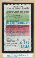 USATI ITALIA 1978 - Ref.0393A "ANNIVERSARIO COSTITUZIONE" 1 Val. - - 1971-80: Gebraucht