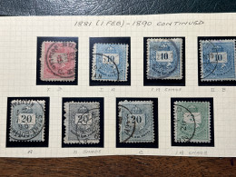 1881-1890 Lot 8 Stampe Used - Andere & Zonder Classificatie