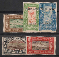 SPM - 1934 - N°YT. 159A à 159E - Jacques Cartier - Série Complète - Neuf Luxe ** / MNH / Postfrisch - Nuevos