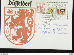 DDR-WU: 25 Pfg Sonder-Gs Mit Zusatzfrankatur Bund Nach Frankreich (Ausl.-Kte 50 Pfg ) Aus BERLIN ZPF 13.9.90 Knr: P 106 - Postcards - Used