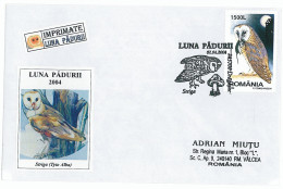 COV 28 - 367 Bird OWL, Romania - Cover - Used - 2004 - Búhos, Lechuza