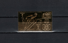 Fujeira 1969 Olympic Games Sapporo Gold Stamp MNH - Invierno 1972: Sapporo