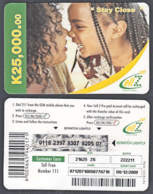 Tc002 ZAMBIA Cell-Z Phonecard, Lady And Child K25,000, Used - Zambia