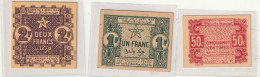 3 Billets. Maroc. Morocco. 2 Fr 1 Fr  0.5 CTS 06.04.1944 Neuf - Maroc