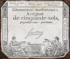 Assignat 50 Sols - 23 Mai 1793 - Série 427 - Domaine Nationaux - Assignats & Mandats Territoriaux