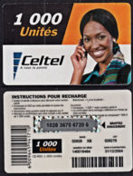 Tc029 DR CONGO, Celtel, Lady On Phone, 1000 Unités, Used - Kongo