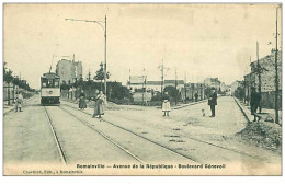 93.ROMAINVILLE.n°19.AVENUE DE LA REPUBLIQUE.BOULEVARD GENEVOIL.TRAMWAY - Romainville