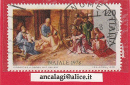 USATI ITALIA 1978 - Ref.0400B "NATALE" 1 Val. - - 1971-80: Usati