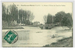 93.NEUILLY SUR MARNE.LA MARNE A L'ECLUSE DU CANAL DE CHELLES - Neuilly Sur Marne