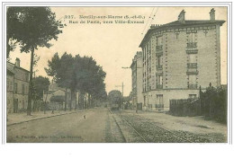 93.NEUILLY SUR MARNE.RUE DE PARIS VERS VILLE EVRARD - Neuilly Sur Marne