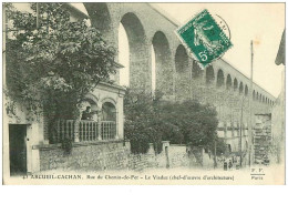 94.ARCUEIL-CACHAN.n°12851.RUE DU CHEMIN DE FER.LE VIADUC.CHEF D'OEUVRE D'ARCHITECTURE - Arcueil