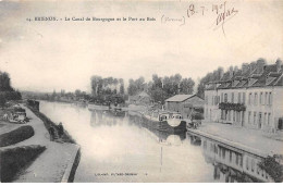 89 - Brienon - SAN21225 - Le Canal De Bourgogne Et Le Port Au Bois - Péniche - Brienon Sur Armancon