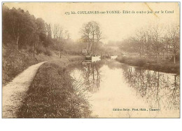 89.COULANGES SUR YVONNE.n°1543.EFFET DU CONTRE JOUR SUR LE CANAL - Coulanges Sur Yonne
