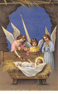 Anges - N°74939 - Joyeux Noël - Anges Veillant Sur Jésus - Engelen