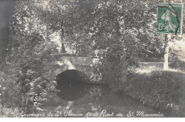 91 .n°106642 . Saint Cheron .carte Postale Photo .pont De St Maurice . - Saint Cheron