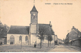 95.AM17882.Garges.Eglise Et Rue Des Menées - Garges Les Gonesses