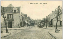 95.MERY SUR OISE.n°19538.RUE DE PARIS.Mson LELEU CAFE BILLARD - Mery Sur Oise