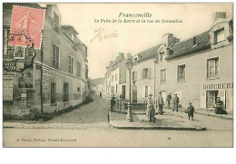 95.FRANCONVILLE.n°22.LE PUITS DE LA BARRE ET LA RUE DE CORMEILLES.BOUCHERIE - Franconville