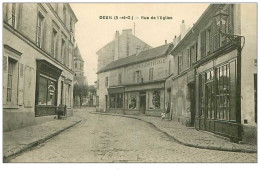 95.DEUIL.n°64.RUE DE L'EGLISE.CHAPELLERIE ET CHAUSSURES.CAFE DU CENTRE - Deuil La Barre