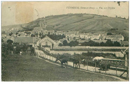 95.VETHEUIL.n°22039.VUE SUR L'EGLISE.VOIR ETAT - Vetheuil