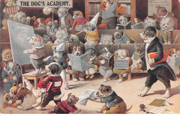Illustrateur - N°92039 - A. Thiele - The Dog's Academy - Salle De Classe Pour Chiens - Chiens Habillés - Thiele, Arthur