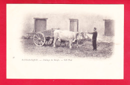 F-Pays Basque-12Ph  Un Attelage De Boeufs, Cpa Précurseur BE - Otros