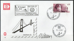 Martin Mörck. Denmark 2001. Danish Revue. Michel 1218. Cover With Special Cancel And  Rare Cachet.  Signed. - Briefe U. Dokumente