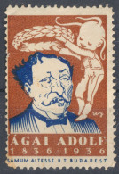 Adolf Ágai Writer JUDAICA 1936 Hungary CINDERELLA VIGNETTE LABEL Samum Altesse Cigarette Tobacco Paper Box Industry - Judaika, Judentum