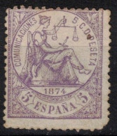 ESPAGNE          1874  N° 142  Neuf Sans Gomme      20%  De La Cote - Nuovi