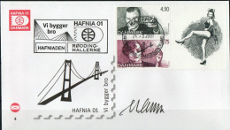 Martin Mörck. Denmark 2001. Danish Revue. Michel 1216, 1218, Pair. Cover With Special Cancel And  Cachet.  Signed. - Briefe U. Dokumente