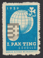 SCOUT SCOUTS JAMBOREE PAX TING Gödöllő 1939 Hungary CINDERELLA VIGNETTE LABEL Samum Altesse Cigarette Tobacco CO - Unused Stamps