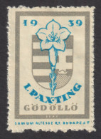 SCOUT SCOUTS JAMBOREE PAX TING LILY Gödöllő 1939 Hungary CINDERELLA VIGNETTE LABEL Samum Altesse Cigarette Tobacco CO - Ungebraucht