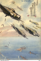 Aviazione - Cartolina Serie Arma Aeronautica "Bombardamento Con S 79" - Storia Postale (Posta Aerea)