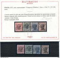 Congresso Filatelico 1923 N. 123/126 Serie Completa Usata - Mint/hinged