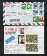 "JAPAN" 2 Reco-/Lupo-Briefe Je Mit Int. MiF Nach Deutschland (L1031) - Cartas & Documentos