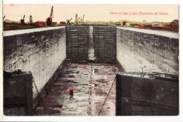 19907 / ⭐ ♥️ PANAMA Construction CANAL View Of The LOCK CHAMBER Of GATUN Porte Ecluse PHOTO Post Card 1910s - Panama